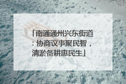 南通通州兴东街道：协商议事聚民智，清淤备耕惠民生