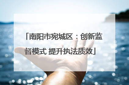 南阳市宛城区：创新监督模式 提升执法质效