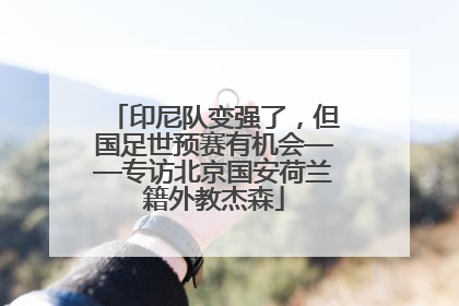 印尼队变强了，但国足世预赛有机会——专访北京国安荷兰籍外教杰森