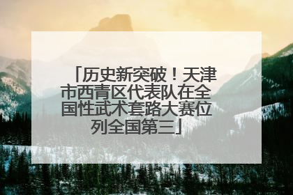 历史新突破！天津市西青区代表队在全国性武术套路大赛位列全国第三