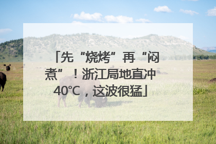 先“烧烤”再“闷煮”！浙江局地直冲40℃，这波很猛