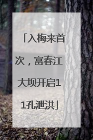 入梅来首次，富春江大坝开启11孔泄洪
