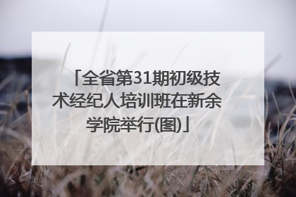 全省第31期初级技术经纪人培训班在新余学院举行(图)