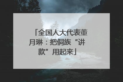 全国人大代表董月琳：把侗族“讲款”用起来