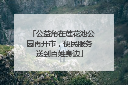 公益角在莲花池公园再开市，便民服务送到百姓身边