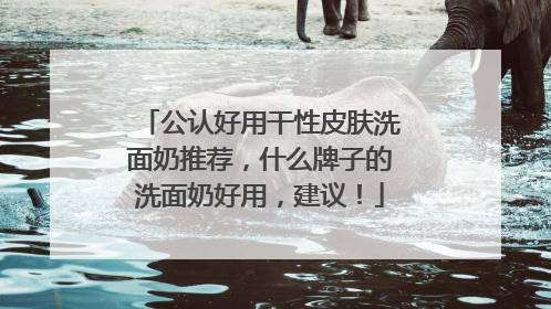 公认好用干性皮肤洗面奶推荐，什么牌子的洗面奶好用，建议！