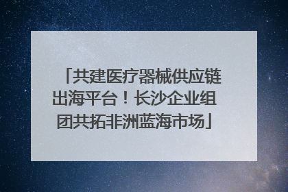 共建医疗器械供应链出海平台！长沙企业组团共拓非洲蓝海市场