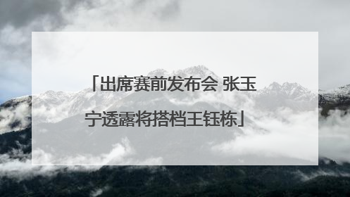 出席赛前发布会 张玉宁透露将搭档王钰栋