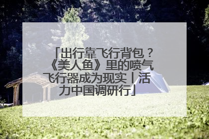 出行靠飞行背包？《美人鱼》里的喷气飞行器成为现实丨活力中国调研行