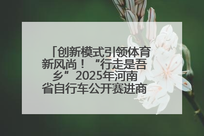 创新模式引领体育新风尚！“行走是吾乡”2025年河南省自行车公开赛进商圈系列赛落幕