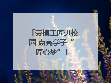 劳模工匠进校园 点亮学子“匠心梦”