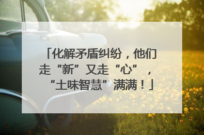化解矛盾纠纷，他们走“新”又走“心”，“土味智慧”满满！