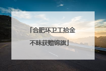 合肥环卫工拾金不昧获赠锦旗