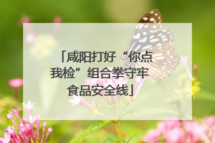 咸阳打好“你点我检”组合拳守牢食品安全线