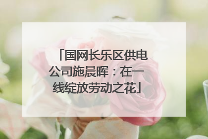 国网长乐区供电公司施晨晖：在一线绽放劳动之花