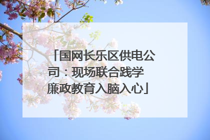 国网长乐区供电公司：现场联合践学 廉政教育入脑入心
