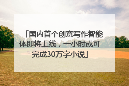 国内首个创意写作智能体即将上线，一小时或可完成30万字小说
