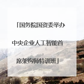 国务院国资委举办中央企业人工智能首席架构师特训班