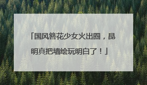 国风簪花少女火出圈，昆明真把墙绘玩明白了！