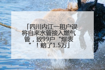 四川内江一租户误将自来水管接入燃气管，致99户“爆表”！赔了1.5万