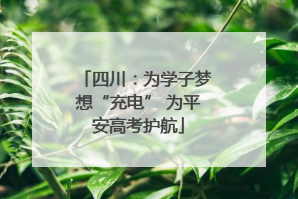 四川：为学子梦想“充电” 为平安高考护航