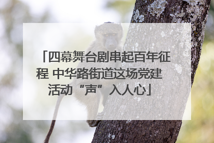 四幕舞台剧串起百年征程 中华路街道这场党建活动“声”入人心