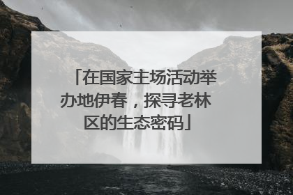 在国家主场活动举办地伊春，探寻老林区的生态密码