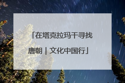 在塔克拉玛干寻找唐朝｜文化中国行