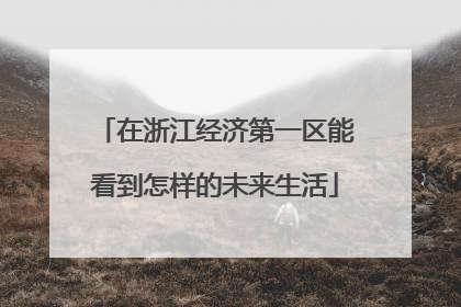 在浙江经济第一区能看到怎样的未来生活