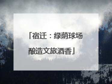 宿迁：绿荫球场酿造文旅酒香