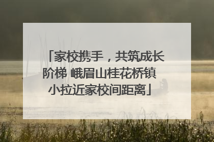家校携手，共筑成长阶梯 峨眉山桂花桥镇小拉近家校间距离