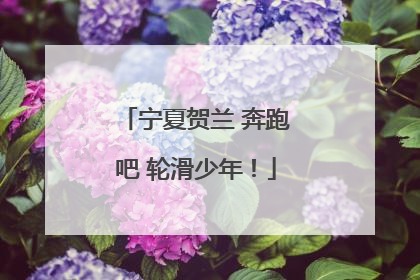 宁夏贺兰 奔跑吧 轮滑少年！