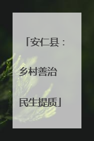安仁县：乡村善治 民生提质