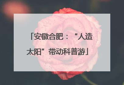安徽合肥：“人造太阳”带动科普游