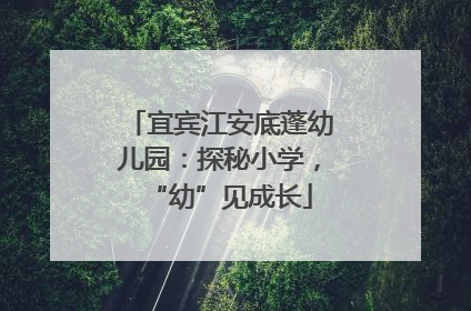 宜宾江安底蓬幼儿园：探秘小学，“幼”见成长