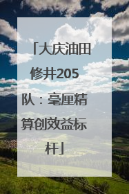 大庆油田修井205队：毫厘精算创效益标杆