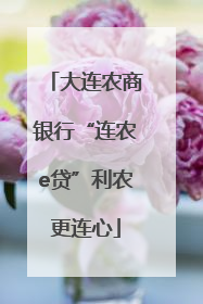 大连农商银行“连农e贷”利农更连心