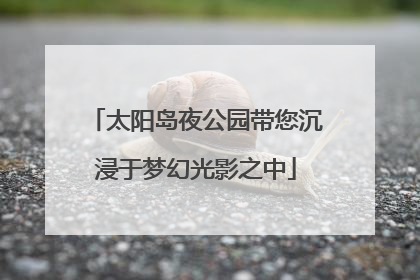 太阳岛夜公园带您沉浸于梦幻光影之中