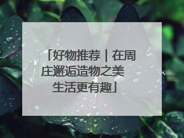 好物推荐｜在周庄邂逅造物之美 生活更有趣
