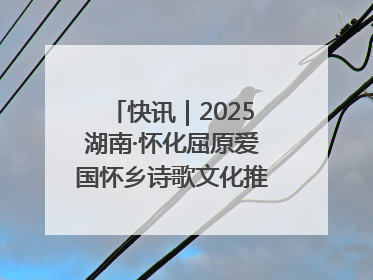 快讯｜2025湖南·怀化屈原爱国怀乡诗歌文化推广季开幕