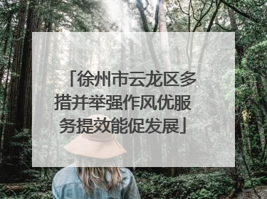 徐州市云龙区多措并举强作风优服务提效能促发展