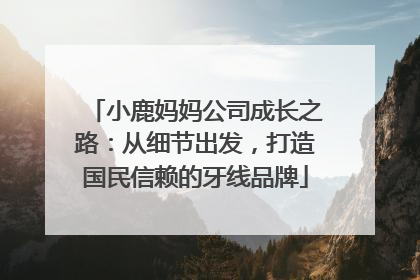 小鹿妈妈公司成长之路：从细节出发，打造国民信赖的牙线品牌