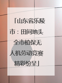 山东省乐陵市：田间地头 全市植保无人机劳动竞赛精彩纷呈