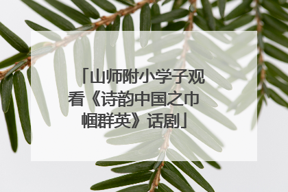山师附小学子观看《诗韵中国之巾帼群英》话剧
