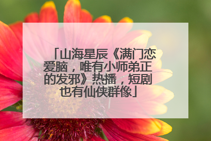 山海星辰《满门恋爱脑，唯有小师弟正的发邪》热播，短剧也有仙侠群像