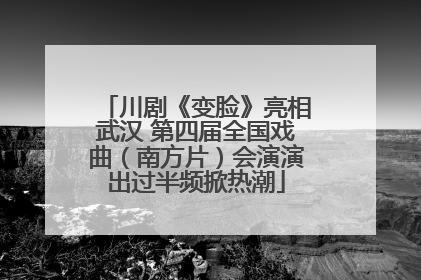 川剧《变脸》亮相武汉 第四届全国戏曲（南方片）会演演出过半频掀热潮