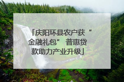 庆阳环县农户获“金融礼包” 普惠贷款助力产业升级