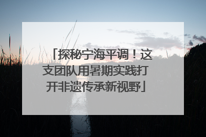 探秘宁海平调！这支团队用暑期实践打开非遗传承新视野