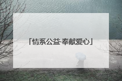 情系公益·奉献爱心