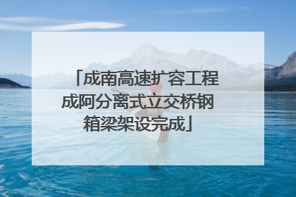 成南高速扩容工程成阿分离式立交桥钢箱梁架设完成